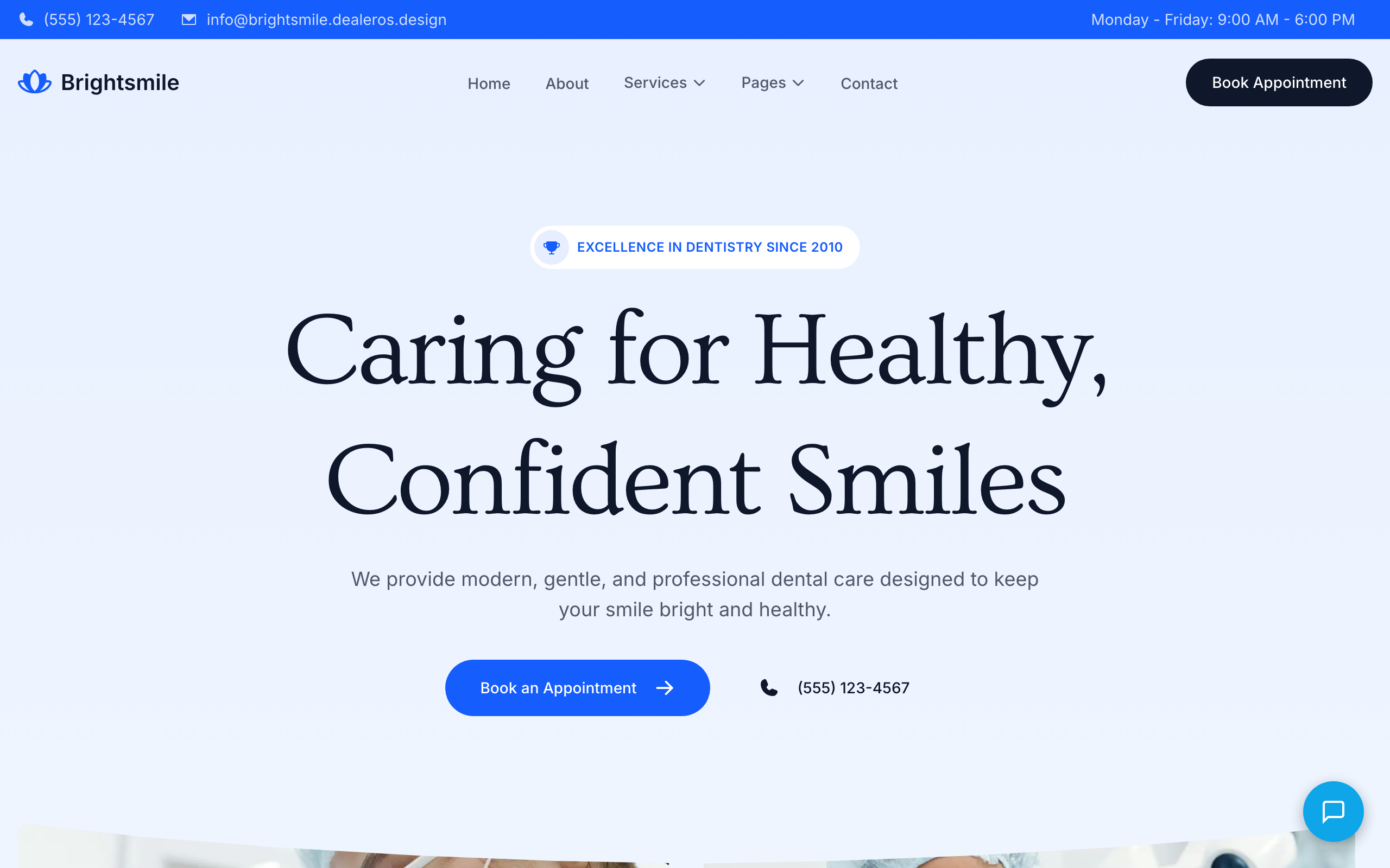 Brightsmile Dental live site screenshot