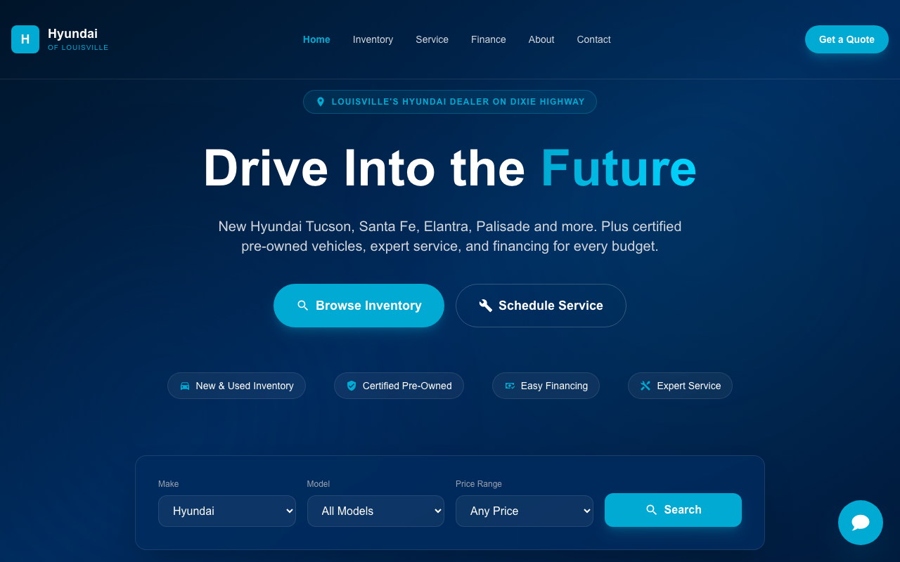 Hyundai of Louisville live site screenshot