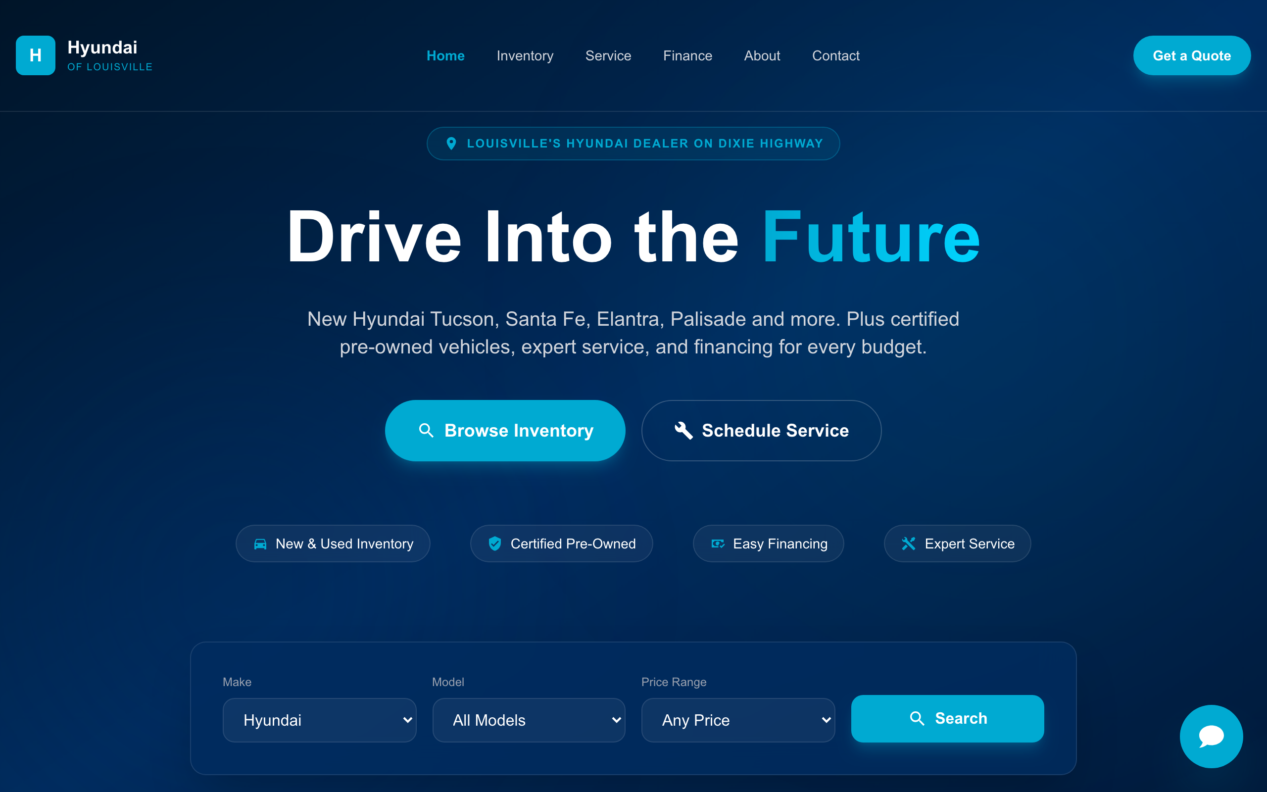 Hyundai of Louisville live site screenshot