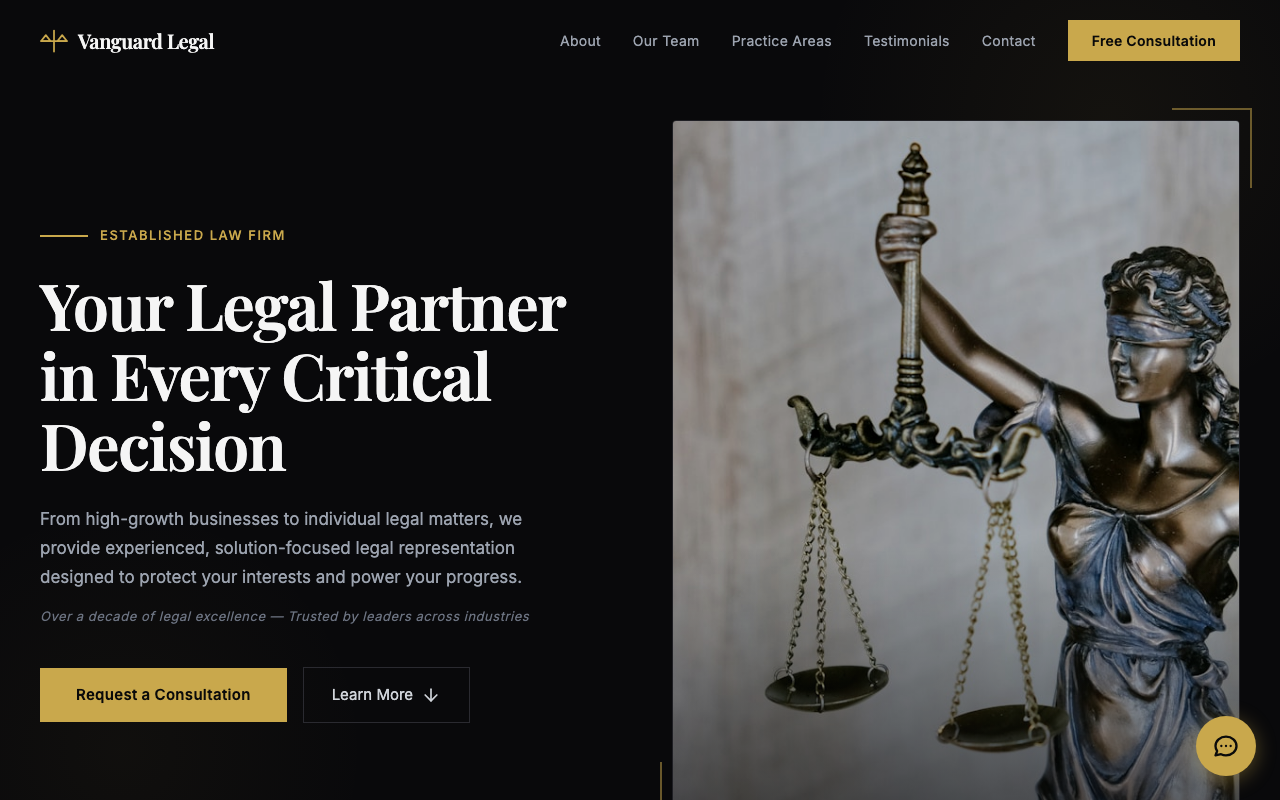 Law Firm Template live site screenshot